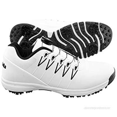 N\\A Men Golf Shoes Women Professional Spin Buttons Waterproof Spikes Golf Sport Sneakers
