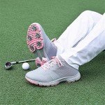 Thestron New Women Golf Shoes Waterproof Spikes Golf Sport Sneakers for Ladies