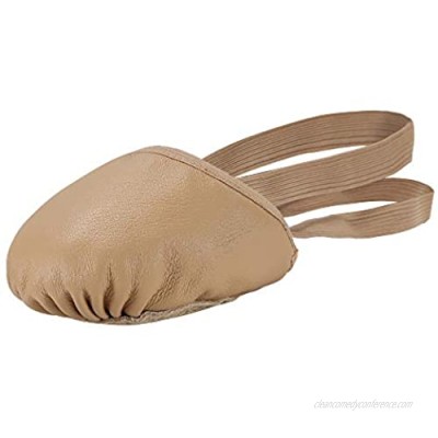 Linodes Leather Pirouette Half Sole Jazz Ballet Dance Shoe Turning Shoes for Women and Girls
