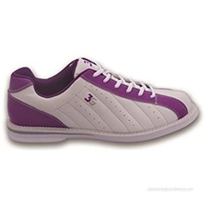 3G Women's Kicks Bowling Shoes (9 M US  White/Purple)
