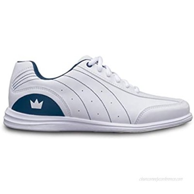 Brunswick Ladies Mystic Bowling Shoes- White/Navy Wide