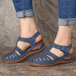 Shoes for Women Flats Comfortable Women's Ladies Girls Comfortable Ankle Hollow Round Toe Sandals Soft Sole Shoes