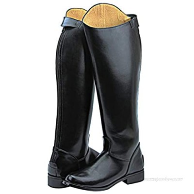 Hispar Women Ladies Decent Dress Dressage Boots with Back Zipper Riding English Equestrian Black