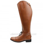 Hispar Women Ladies Victory Leather English Field Boots Horse Back Riding Equestrian Tan