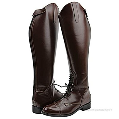 Hispar Women Ladies Victory Leather English Field Boots Horse Back Riding Equestrian Brown