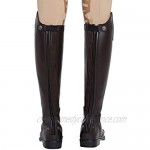 TuffRider Ladies Starter Back Zip Field Boots in Synthetic Leather Mocha 8 Wide