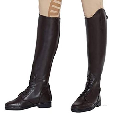 TuffRider Ladies Starter Back Zip Field Boots in Synthetic Leather  Mocha  8 Wide