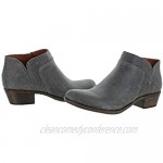 Lucky Brand Women's Brintly Leather Stacked Heel Ankle Bootie Grey Size
