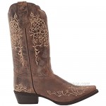 Laredo Women's Jasmine Embroidery Snip Toe Cowboy Boots Western