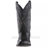 Laredo Womens Maddie Round Toe Western Cowboy Dress Boots Mid Calf Low Heel 1-2 - Brown