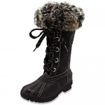 London Fog Womens Melton Cold Weather Waterproof Snow Boot