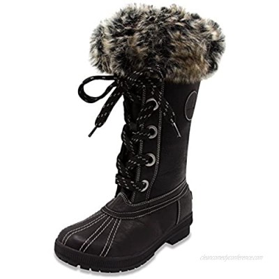 London Fog Womens Melton Cold Weather Waterproof Snow Boot
