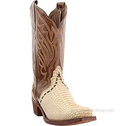 Nocona Boots Womens Khaki Snake Snip Toe Western Cowboy Boots Mid Calf Low Heel 1-2" - Brown