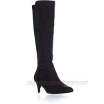 Alfani Womens hakuu Leather Pointed Toe Knee High Fashion Boots