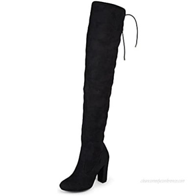 Journee Collection Womens Regular and Wide-Calf Faux Suede Over-The-Knee Boots