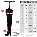 Women’s Fashion Thigh High Boots - Over the Knee Pointed Toe Sexy High Heeled Boots with Belt