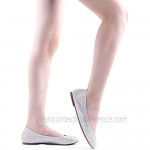 DREAM PAIRS Women's Sole-Shine Rhinestone Ballet Flats Shoes
