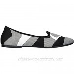 Skechers Women's Cleo-Sherlock-Engineered Knit Loafer Skimmer Ballet Flat