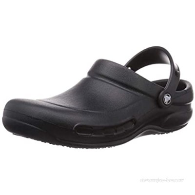 Crocs Men's and Women's Bistro Clog | Slip Resistant Work Shoe  Black  8 Women / 6 Men