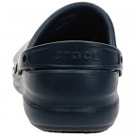 Crocs Men's and Women's Bistro Clog | Slip Resistant Work Shoe Navy 12 Women / 10 Men