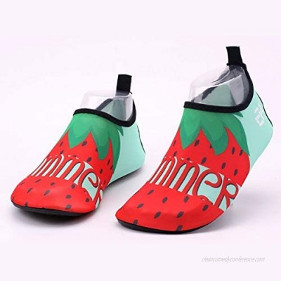 Yangmani Watermelon + Red Men and Women Ultra Light Beach Shoes Snorkeling Shoes Diving Shoes Non-Slip Non-Slip Swimming Shoes Bare Feet Skin Soft Shoes Water Shoes