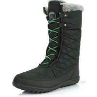 DailyShoes Women's Comfort Round Toe Mid Calf Flat Ankle High Eskimo Winter Fur Snow Boots  Green