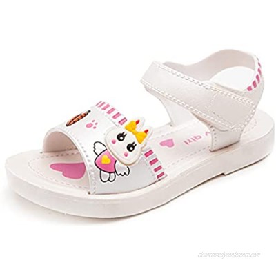 Wide Toddler Sandals Non-Slip Wear Lightweight Soft Sole Love Rabbit Print Sandals Beach Casual 3-3.5T Running Shoes Clear Sandals for Children Toddler Baby Girls Summer