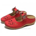 Women's Fashion All-Match Wedge Heel Flower Shoes Hollow Casual Sandals