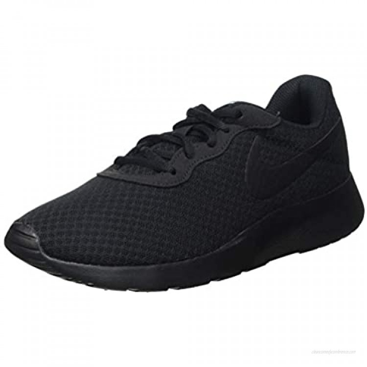 Nike Womens Tanjun Shoe Black/Black/White Size 8.5 M US