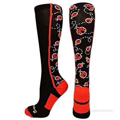 MadSportsStuff Crazy Socks with Ladybugs Over The Calf