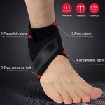Ankle Support Brace Adjustable Ankle Strain Protector Strap Against Sprains Arthritis Compression Wrap Stabilizer Pain Relief Foot Sleeve for Basketball Sport Injuries Recovery 1 Pairs (L new)