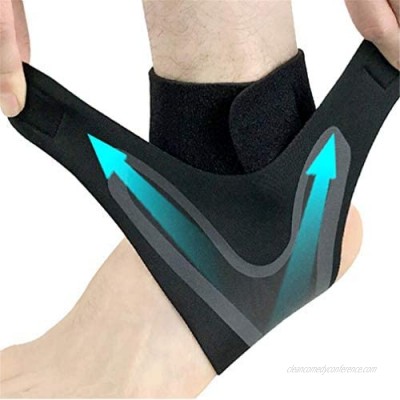 Ankle Support Brace  Adjustable Ankle Strain Protector Strap  Against Sprains Arthritis Compression Wrap Stabilizer  Pain Relief Foot Sleeve for Basketball Sport Injuries Recovery  1 Pairs (L new)