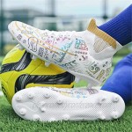 BETOOSEN Unisex's AG Soccer Cleats Shoes Boys Girls Professional Futsal High-Top Sock Training Football Soccer Boots