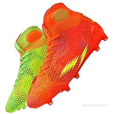 MALAXD Unisex's Athletic AG Cleats Long Studs Football Training Soccer Shoes